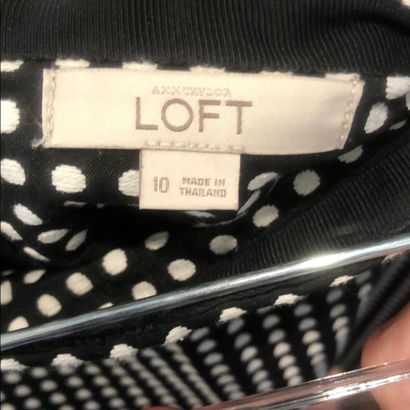 Loft skirt in black and white polka dot. Size 10 - Picture 3 of 3